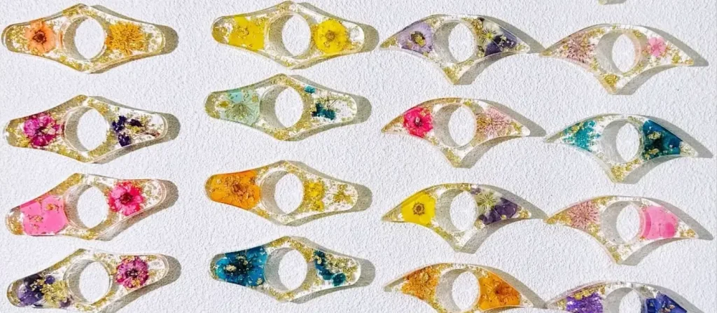 floral resin book page holder